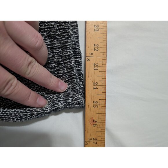 Wide-Leg Cropped Gray Textured Pants Elastic Waistband Pockets XL - Picture 13 of 14